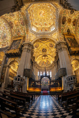Fototapeta na wymiar Interior of the Basilica of Santa Maria Maggiore, Bergamo, Italy