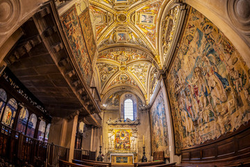 Obraz premium Interior of the Basilica of Santa Maria Maggiore, Bergamo, Italy