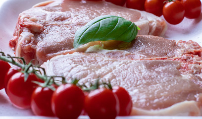 beef steak ready to cook wilt vegetables 