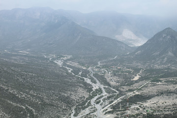 Vista desde el Mirador de las Grutas de Garcia en Monterrey, Nuevo León, México.