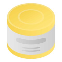 Canned food icon. Isometric of canned food vector icon for web design isolated on white background