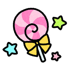 棒付きキャンディ テクスチャあり