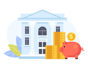 Banking business concept. Vector flat cartoon graphic design isolated illustration