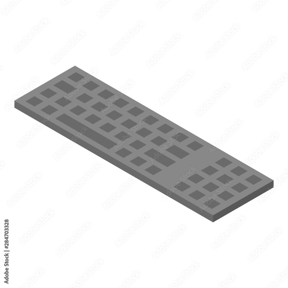Poster computer keyboard icon. isometric of computer keyboard vector icon for web design isolated on white 