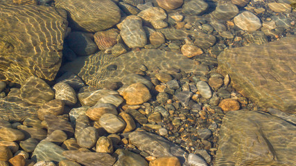 Stones under water