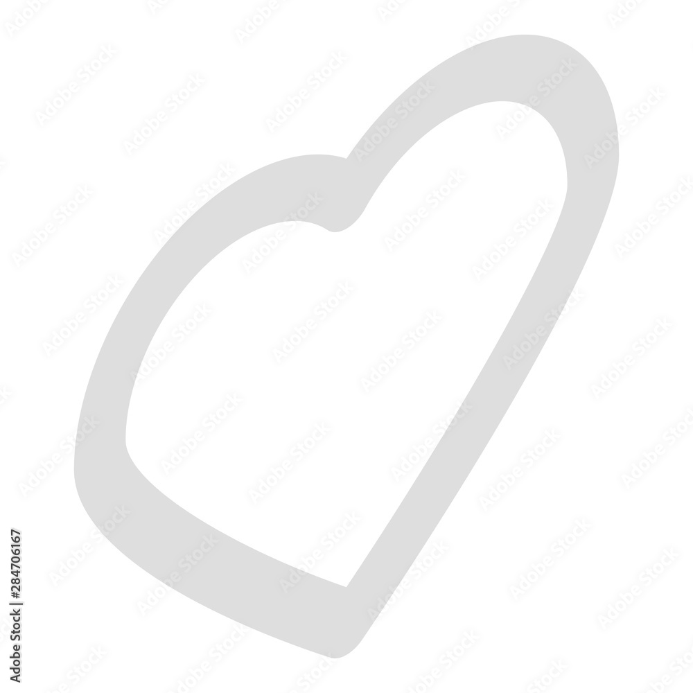 Wall mural heart shape icon. isometric of heart shape vector icon for web design isolated on white background - Wall murals