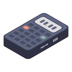 Calculator icon. Isometric of calculator vector icon for web design isolated on white background