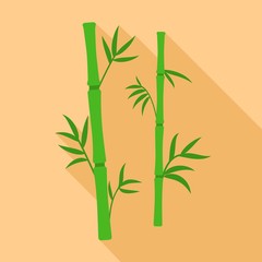 Bamboo plant icon. Flat illustration of bamboo plant vector icon for web design