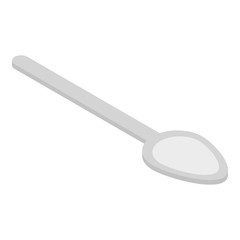 Plastic spoon icon. Isometric of plastic spoon vector icon for web design isolated on white background