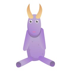 Naklejka na ściany i meble Funny goat icon. Cartoon of funny goat vector icon for web design isolated on white background
