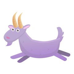 Male goat icon. Cartoon of male goat vector icon for web design isolated on white background