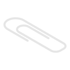 Metal clip icon. Isometric of metal clip vector icon for web design isolated on white background