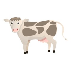 Spotted cow icon. Cartoon of spotted cow vector icon for web design isolated on white background