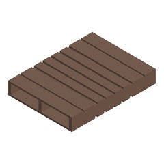 Solid pallet icon. Isometric of solid pallet vector icon for web design isolated on white background