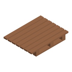 Factory pallet icon. Isometric of factory pallet vector icon for web design isolated on white background