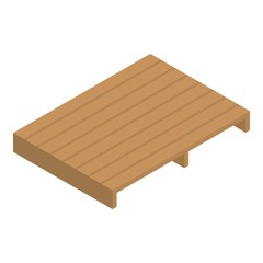 Load pallet icon. Isometric of load pallet vector icon for web design isolated on white background