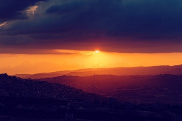 Amman and Aqaba sunset from Jordan, Amman, Aqaba, Jordan, Zaraqa