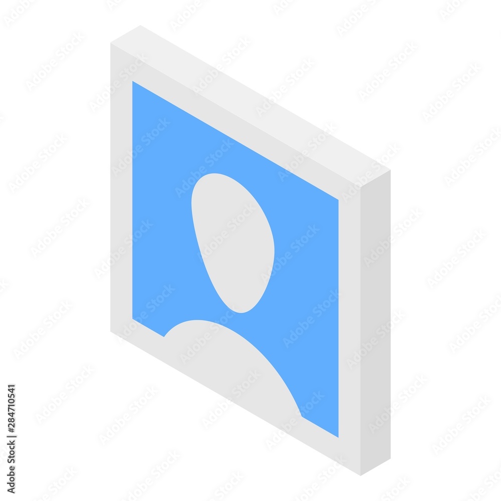 Poster man default avatar icon. isometric of man default avatar vector icon for web design isolated on whit
