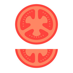 Tomato isolated on white background. Vector illustration.