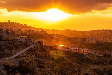 Amman and Aqaba sunset from Jordan, Amman, Aqaba, Jordan, Zaraqa