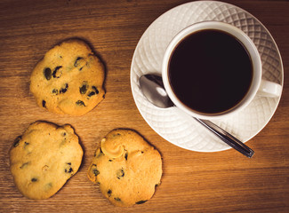 Cookie black coffee.