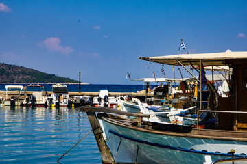Fototapeta premium fishing boats in harbor