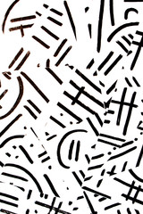 Black and White Lines Broken Retro Illustration Background