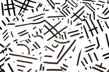 Black and White Lines Broken Retro Illustration Background