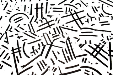 Black and White Lines Broken Retro Illustration Background