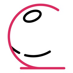 Baby ball icon. Outline baby ball vector icon for web design isolated on white background