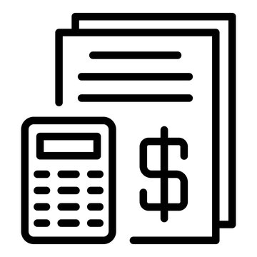 recommend clip art: Leasing calculator icon. Outline leasing calculator vector icon for web design isolated on white background