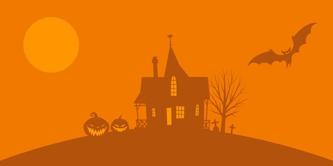 Orange Halloween background template