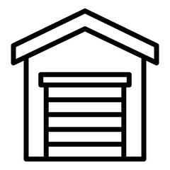 Lease garage icon. Outline lease garage vector icon for web design isolated on white background