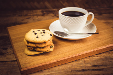 Cookie black coffee.