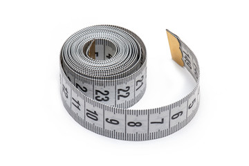 Measuring Tape or  Tape Measure Tailor isolated on white Background