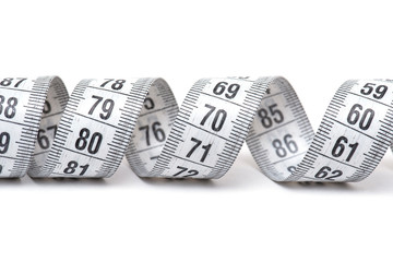 Measuring Tape or  Tape Measure Tailor isolated on white Background