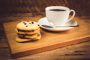 Cookie black coffee.