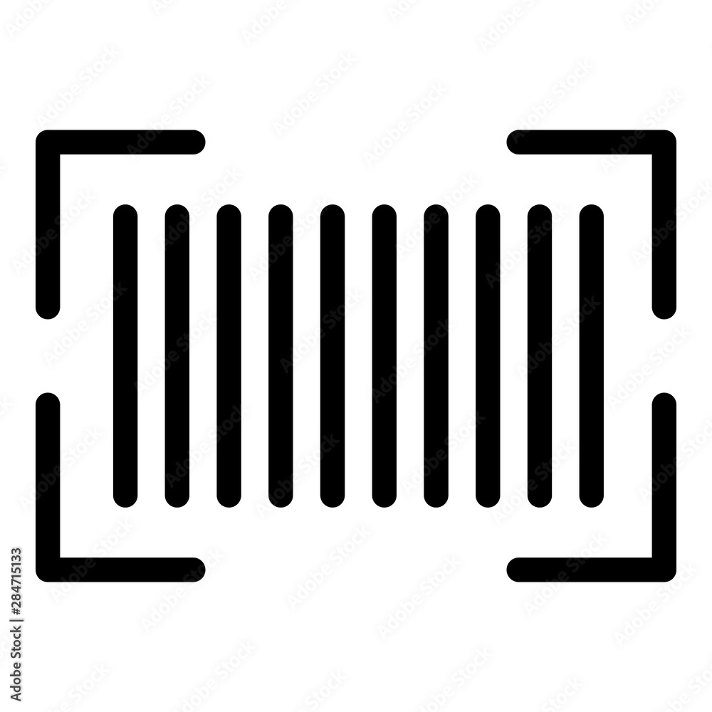 Poster scan barcode icon. outline scan barcode vector icon for web design isolated on white background