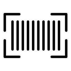 Scan barcode icon. Outline scan barcode vector icon for web design isolated on white background