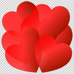 Valentine's Day. Colorful,multicolored  hearts. Vector illustration. Abstract. Love