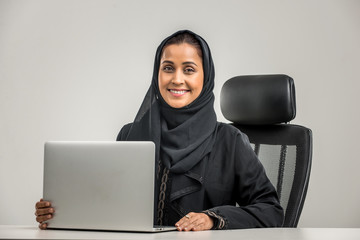 Arabian woman isolated on background