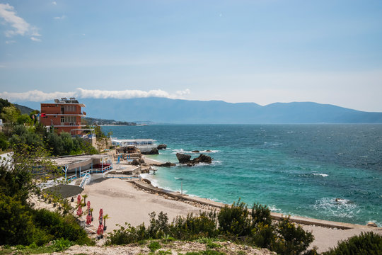 View of Vega beach, Vlore.
