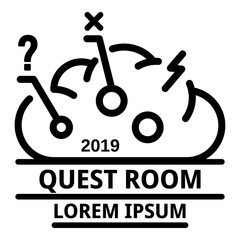 Modern quest room icon. Outline modern quest room vector icon for web design isolated on white background