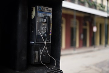 old phone on the street - Powered by Adobe