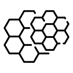Obraz premium Honey comb icon. Outline honey comb vector icon for web design isolated on white background