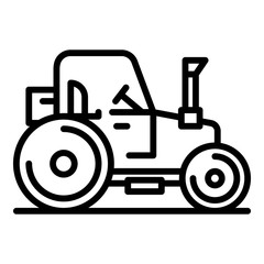 Farm tractor icon. Outline farm tractor vector icon for web design isolated on white background