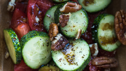 healthy diet. fresh, green salad close-up