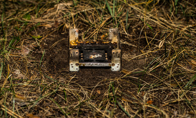 tourist folding stove works on tablets of dry alcohol (dry fuel), can be used as a chippers