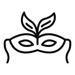 Brazil carnival mask icon. Outline Brazil carnival mask vector icon for web design isolated on white background