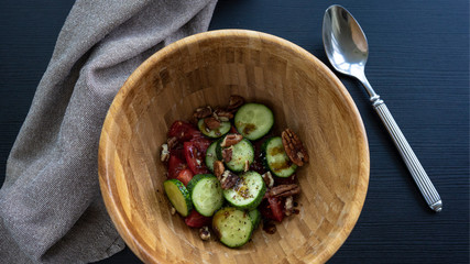 healthy diet. fresh, green salad close-up